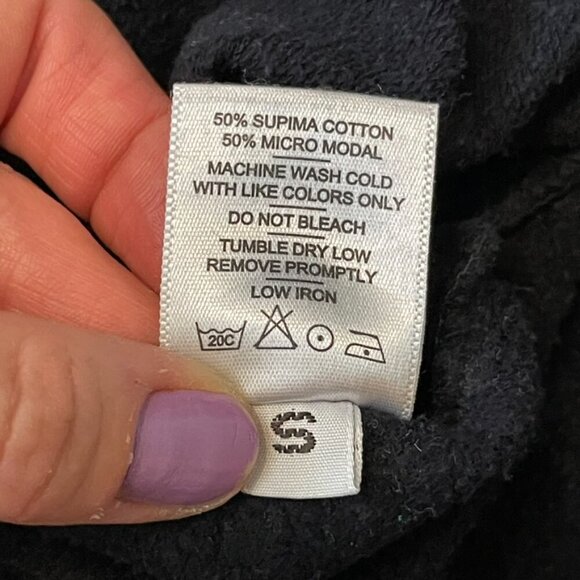 American Giant Women's Sweatshirt French Terry Crew Pullover USA Black Small - Picture 9 of 9